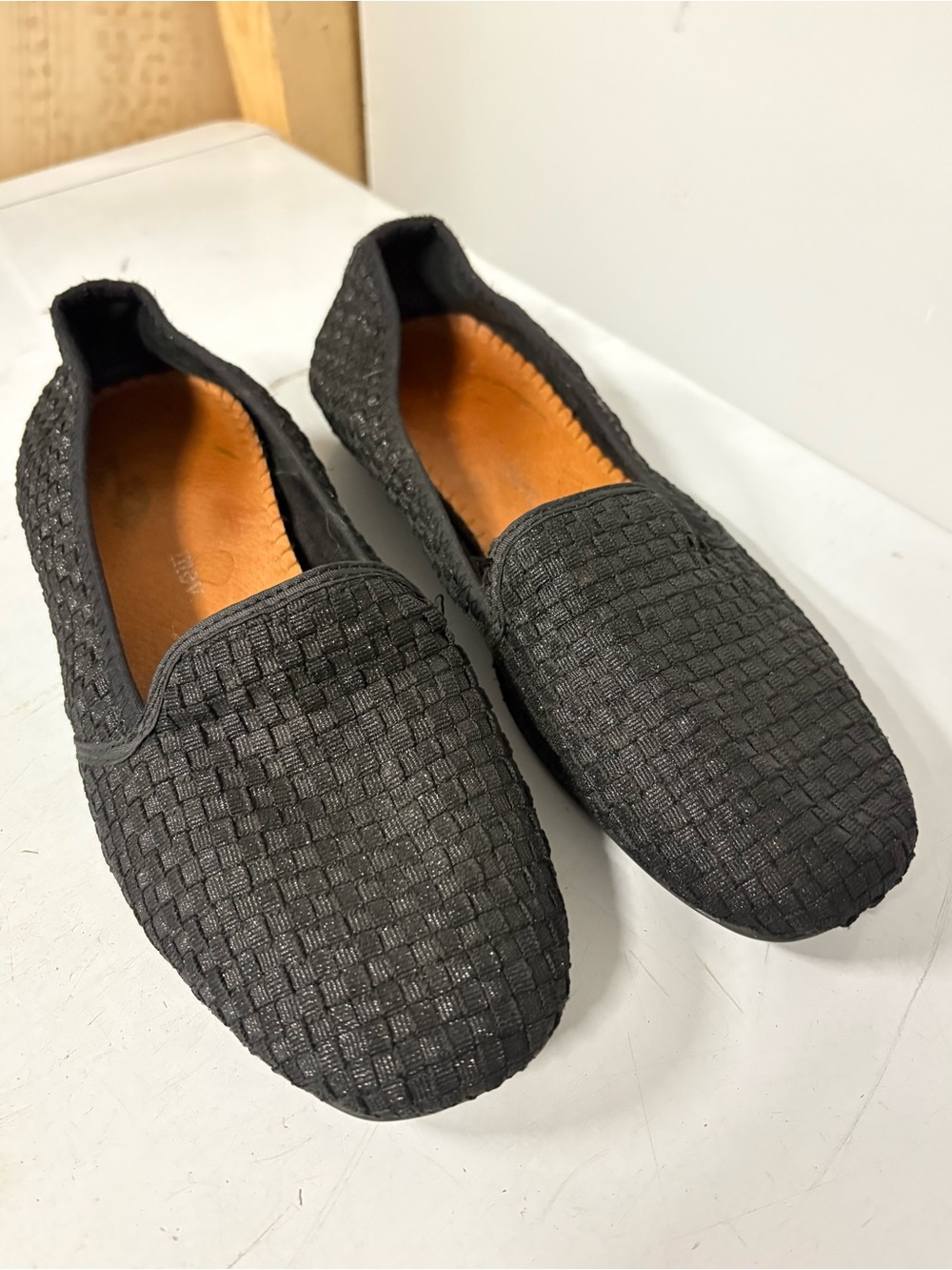 bernie mev. Woven Slip-On Loafers